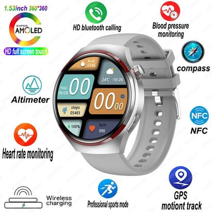 New Watch 4 Pro Space Exploration Edition Man Smart Watch HD Bluetooth Call GPS NFC Heart Rate 100+ Sports SmartWatch For HUAWEI