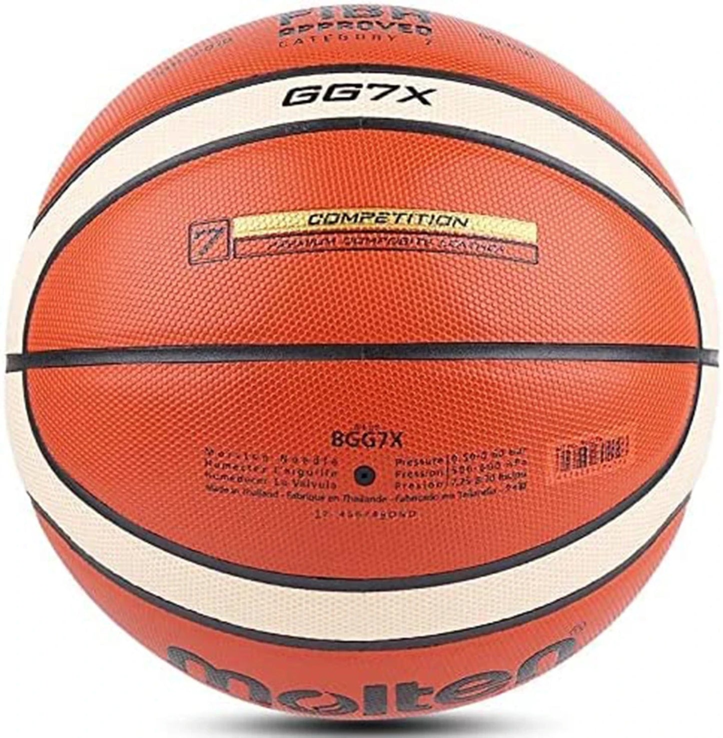 Official Molten BG3800 Basketball Men Women Size 7 PU Game Training Standard Balls Kids Adult Competition Game Team Basketballs