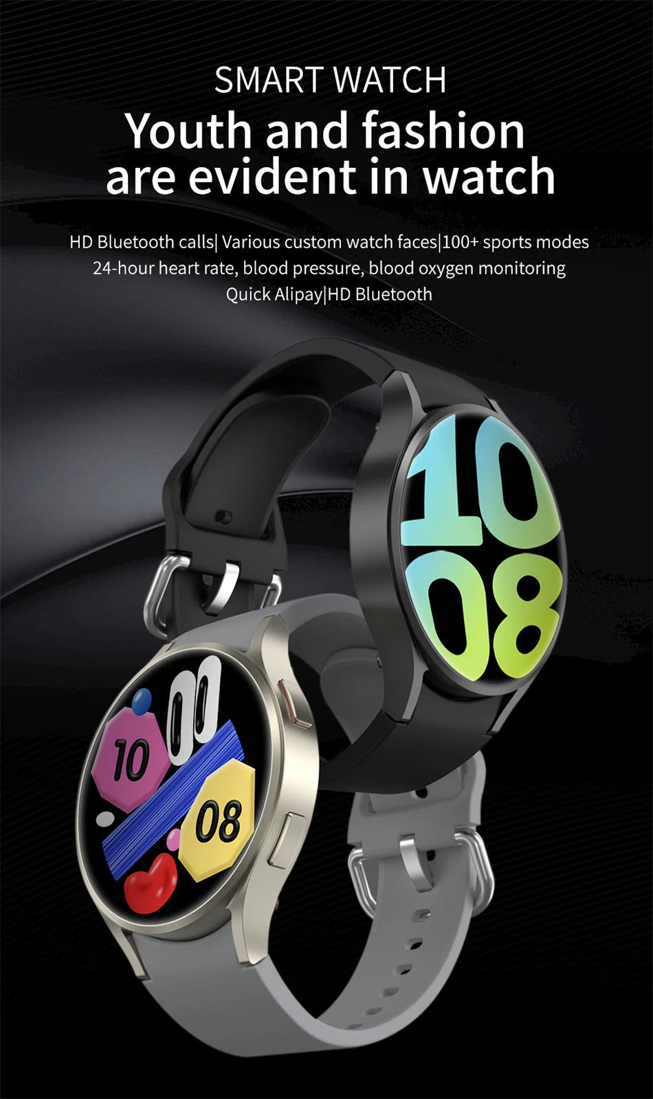 For Samsung Watch7 New Smart Watch Men GPS Motion Track BT Calling Health Monitoring Sport Mode IP68 Waterproof Smartwatch women