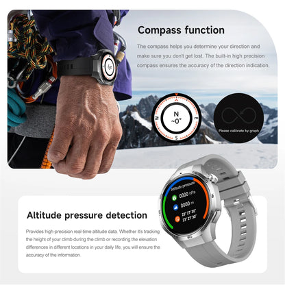 For Huawei Xiaomi GPS NFC Smart Watch Men GT5 Pro AMOLED HD Screen Heart Rate Bluetooth Call IP68 Waterproof SmartWatch 2025 New