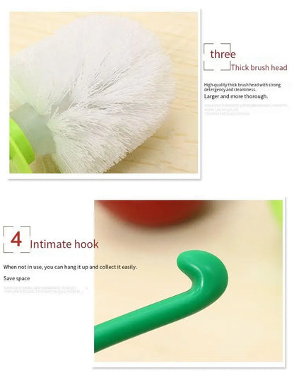 Red Toilet brush toilet holder bathroom accessories Creative Lovely Cherry Shape Lavatory Brush Toilet Brush Holder Set