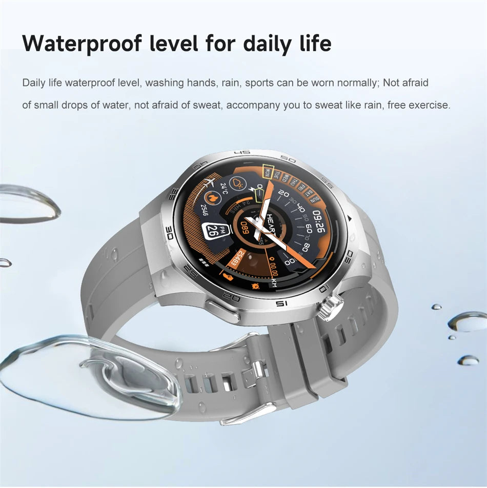 For Huawei Xiaomi GPS NFC Smart Watch Men GT5 Pro AMOLED HD Screen Heart Rate Bluetooth Call IP68 Waterproof SmartWatch 2025 New