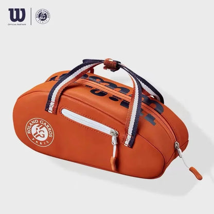 Wilson 2024 ROLAND GARROS KEY CHAIN BAG French Open Orange White Handheld Mini Tennis Key Pack RG WR8035001001