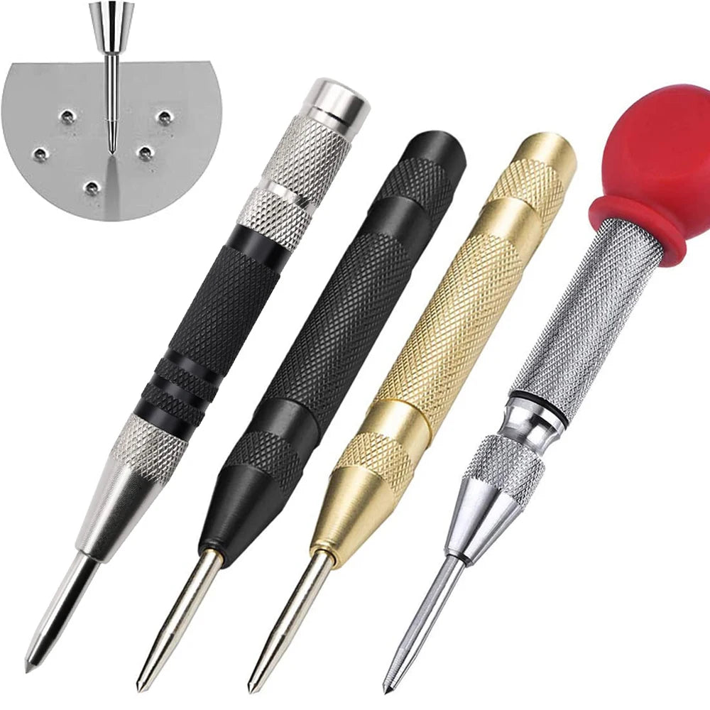 Automatic Center Punch Automatic Metal Punch Tool Woodworking Tools Loaded Marker Wood Chisel Joinery Carpenter Tool