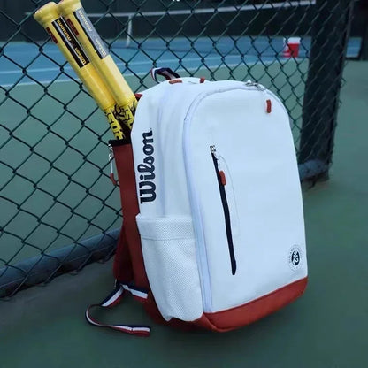 Wilson Roland Garros Clay Tennis Bag French Open Commemorative Tour Tennis Racquets Backpack Max For 2 Rackets With Compartment