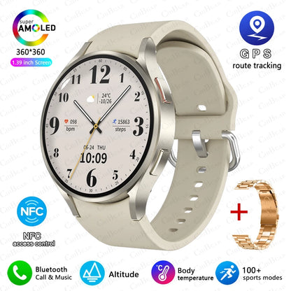 For Samsung Watch7 New Smart Watch Men GPS Motion Track BT Calling Health Monitoring Sport Mode IP68 Waterproof Smartwatch women