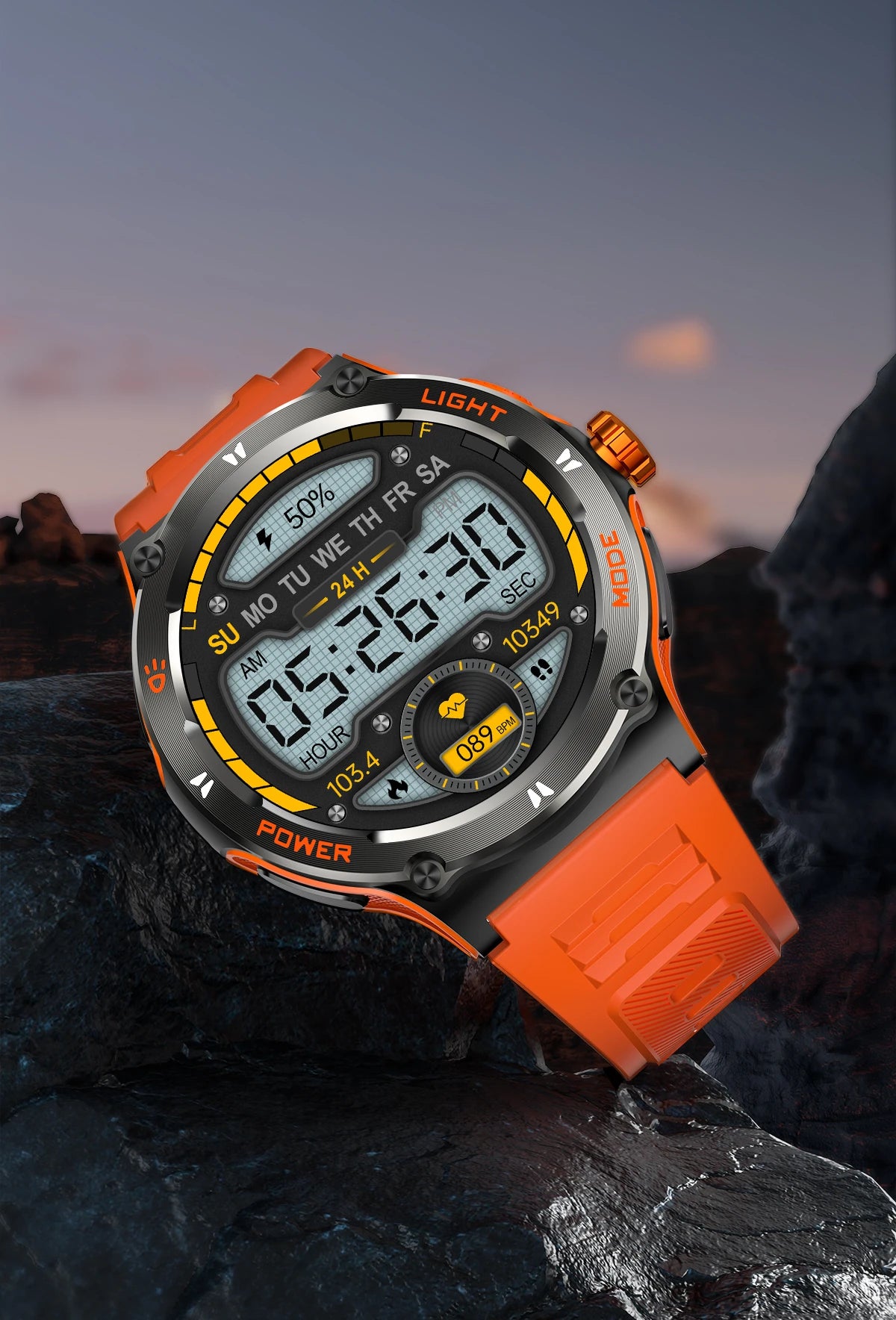 2024 New For Huawei Xiaomi AMOLED Smart Watch Men Rugged Military Bluetooth Call GPS Track 500Mah 3ATM Waterproof Smartwatch