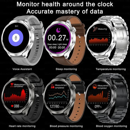 2024 For XIAOMI Android New 1.85 Inch HD Bluetooth Call Smart Watch Men Sports Fitness GPS NFC Heart Monitor Compass Smartwatch