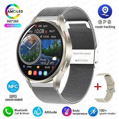 For Samsung Watch7 New Smart Watch Men GPS Motion Track BT Calling Health Monitoring Sport Mode IP68 Waterproof Smartwatch women