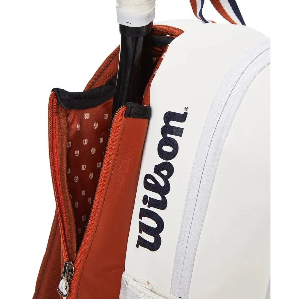 Wilson Roland Garros Clay Tennis Bag French Open Commemorative Tour Tennis Racquets Backpack Max For 2 Rackets With Compartment