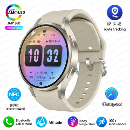 For Samsung Watch7 New Smart Watch Men GPS Motion Track BT Calling Health Monitoring Sport Mode IP68 Waterproof Smartwatch women