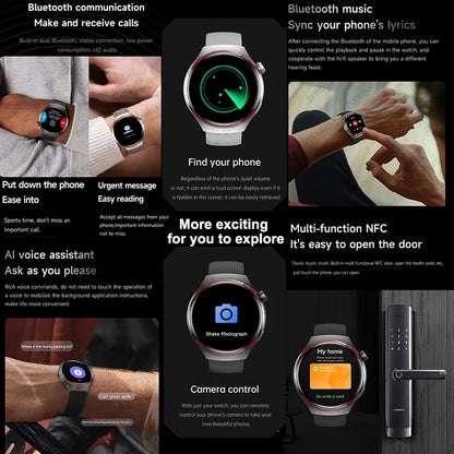 New Watch 4 Pro Space Exploration Edition Man Smart Watch HD Bluetooth Call GPS NFC Heart Rate 100+ Sports SmartWatch For HUAWEI