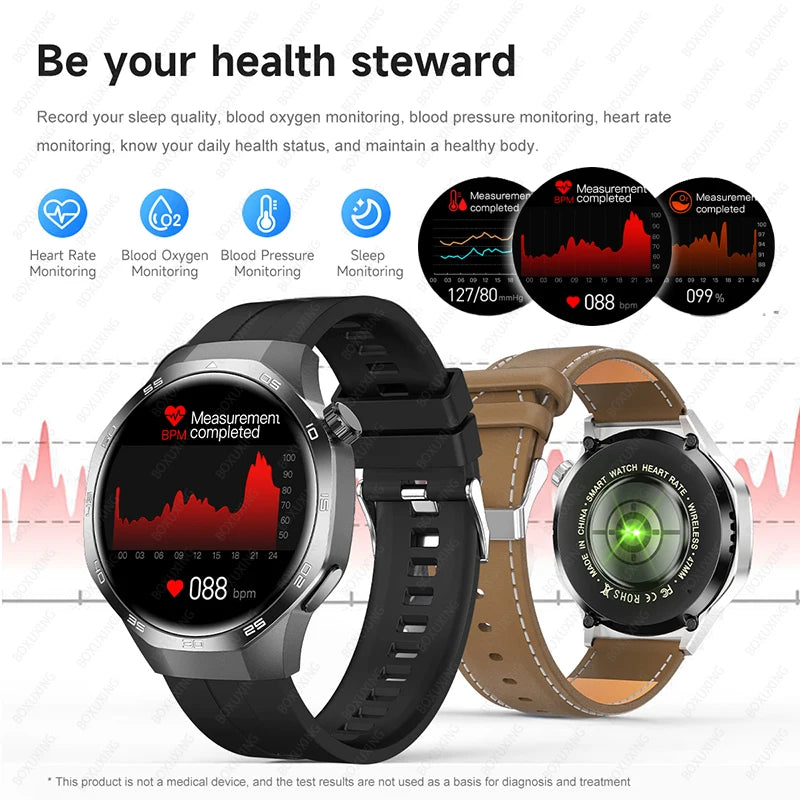 For Huawei Xiaomi GPS NFC Smart Watch Men GT5 Pro AMOLED HD Screen Heart Rate Bluetooth Call IP68 Waterproof SmartWatch 2025 New