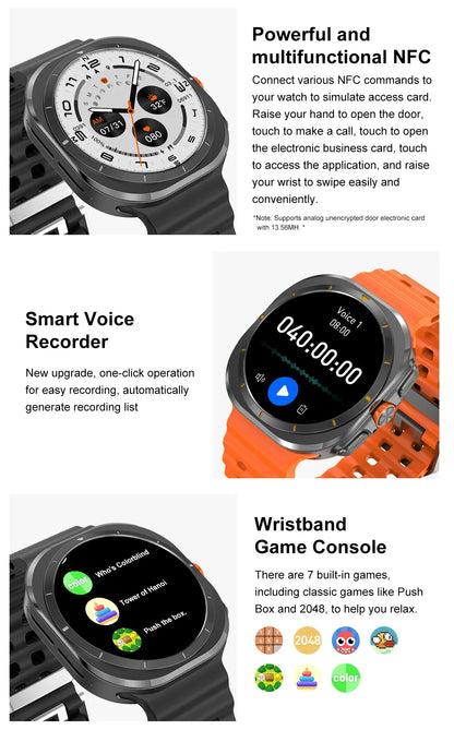 For Samsung New Sapphire Screen Galaxy Watch 7 Ultra Smart Watch Men's 32GB Memory NFC Bluetooth Call IP68 Waterproof Smartwatch