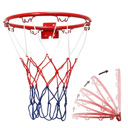 32cm Steel Hanging Basketball Wall Basketball Rim With Screws Mounted Goal Hoop Rim Net Sports Netting Indoor Outdoor