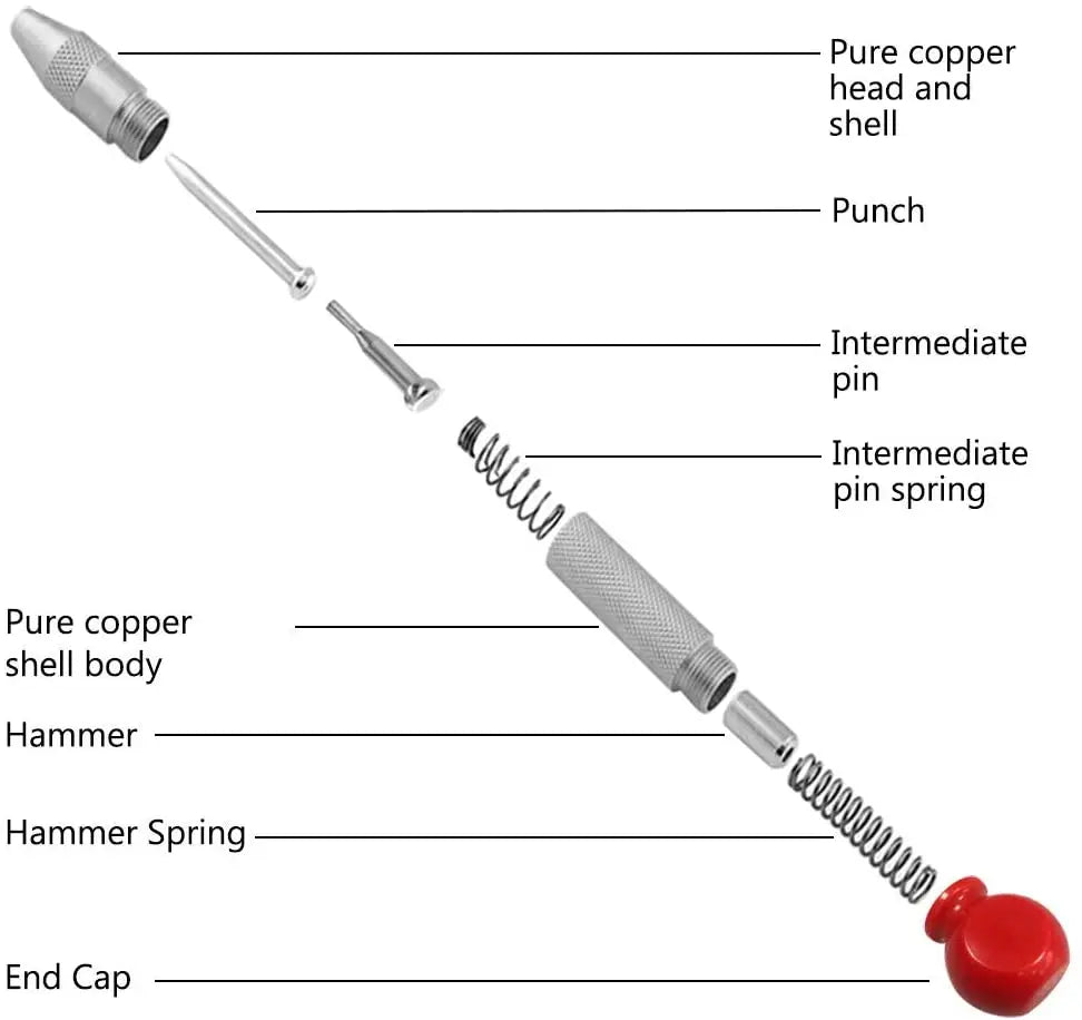 Automatic Center Punch Automatic Metal Punch Tool Woodworking Tools Loaded Marker Wood Chisel Joinery Carpenter Tool