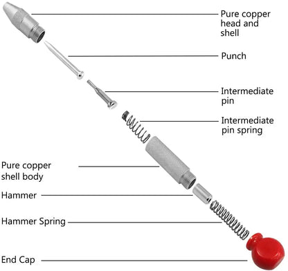 Automatic Center Punch Automatic Metal Punch Tool Woodworking Tools Loaded Marker Wood Chisel Joinery Carpenter Tool