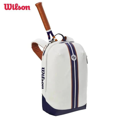 Wilson Super Tour Roland Garos 2023 Tennis Racket Bag Large Capacity Unisex Racket Backpack with Partial Racquet Compartment