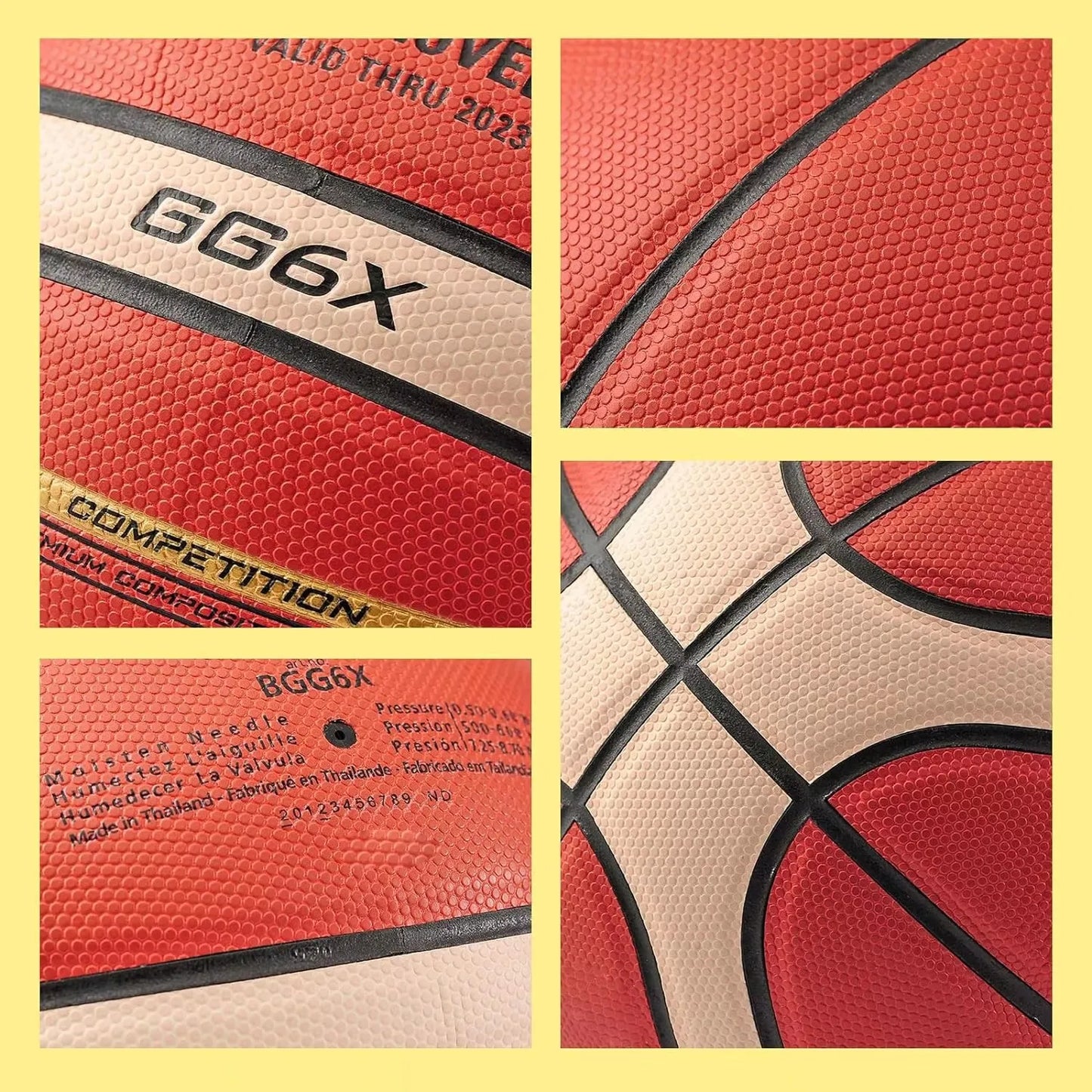 Molten GG6X Men Women Basketball Size 6 7 PU Game Training Standard Balls Kids Adult Competition Game Official Team Basketballs