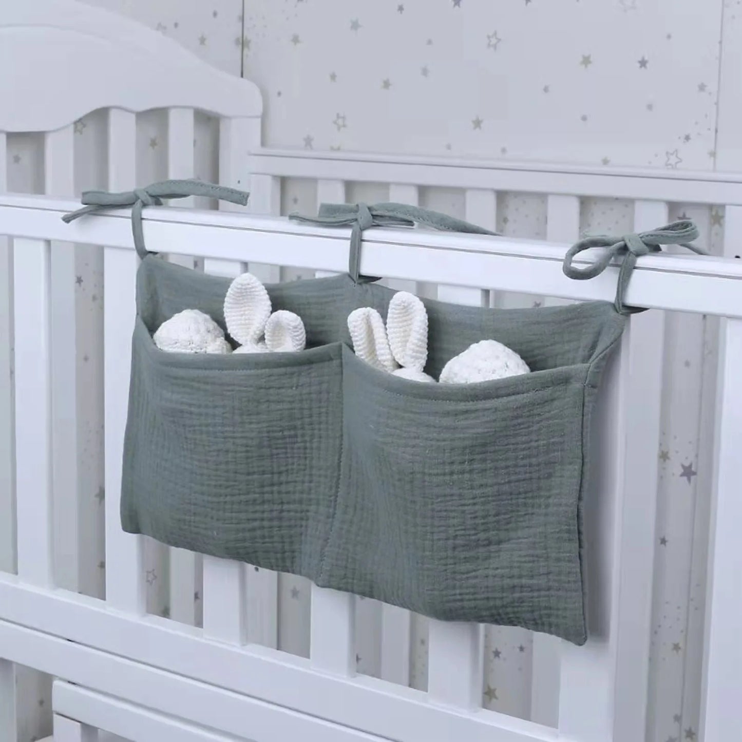 Portable Baby Crib Storage Bag Nappy Organizer Multifunctional Newborn Bed Headboard Diaper Bag for Kids Baby Items Bedding