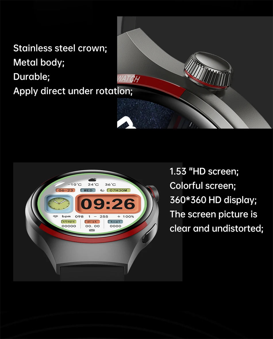 New Watch 4 Pro Space Exploration Edition Man Smart Watch HD Bluetooth Call GPS NFC Heart Rate 100+ Sports SmartWatch For HUAWEI