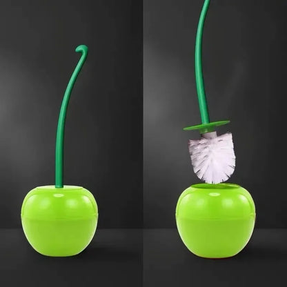 Red Toilet brush toilet holder bathroom accessories Creative Lovely Cherry Shape Lavatory Brush Toilet Brush Holder Set