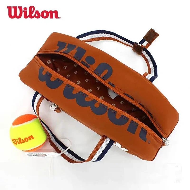 Wilson Minions Mini Tennis Bag French Open Orange White Handheld Mini Tennis Key Pack RG Mini version of the Minions Tour 12 bag