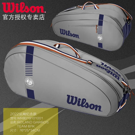 New Wilson French Open co-branded tennis bag for men and women adults multi-functional large-capacity pack