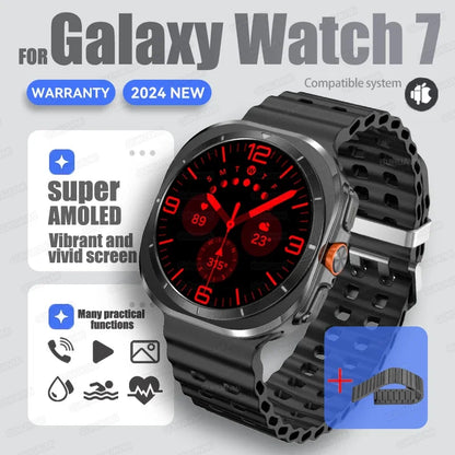 For Samsung New Sapphire Screen Galaxy Watch 7 Ultra Smart Watch Men's 32GB Memory NFC Bluetooth Call IP68 Waterproof Smartwatch