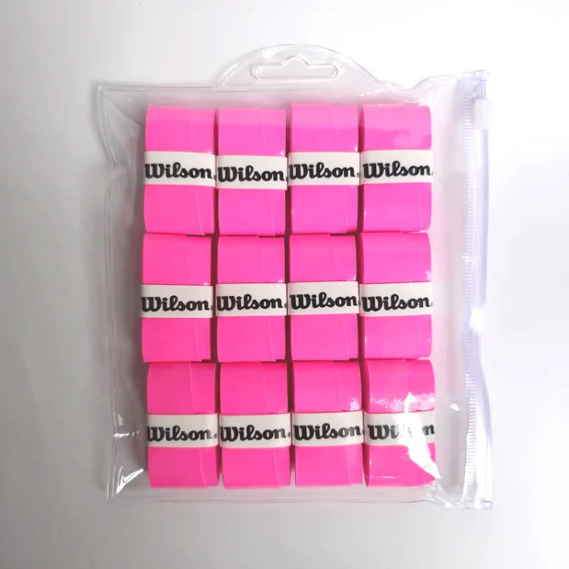 12/24 Pcs Wilson Hand Glue Non-slip Belt Tennis Racket Grip Tape Anti-slip Band Fishing Pole Sweatband Pu Handle