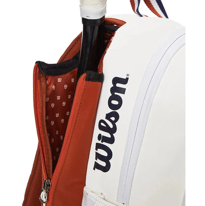 Wilson Roland Garros Clay Tennis Bag French Open Commemorative Tour Tennis Racquets Backpack Max for 2 Rackets with Compartment