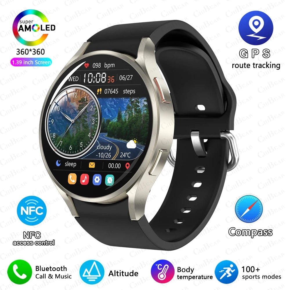 For Samsung Watch7 New Smart Watch Men GPS Motion Track BT Calling Health Monitoring Sport Mode IP68 Waterproof Smartwatch women