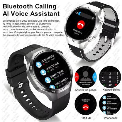 For Huawei Xiaomi GPS NFC Smart Watch Men GT5 Pro AMOLED HD Screen Heart Rate Bluetooth Call IP68 Waterproof SmartWatch 2025 New