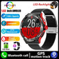 2024 New For Huawei Xiaomi AMOLED Smart Watch Men Rugged Military Bluetooth Call GPS Track 500Mah 3ATM Waterproof Smartwatch