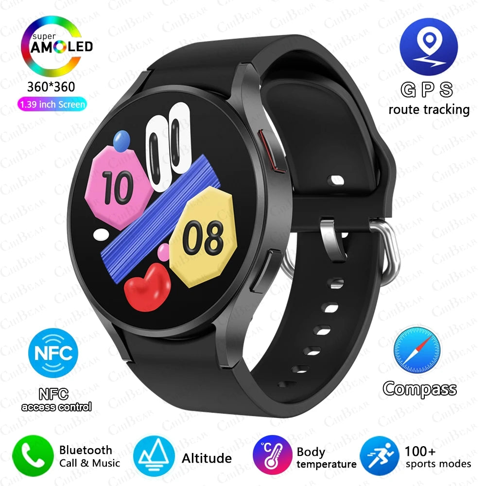 For Samsung Watch7 New Smart Watch Men GPS Motion Track BT Calling Health Monitoring Sport Mode IP68 Waterproof Smartwatch women